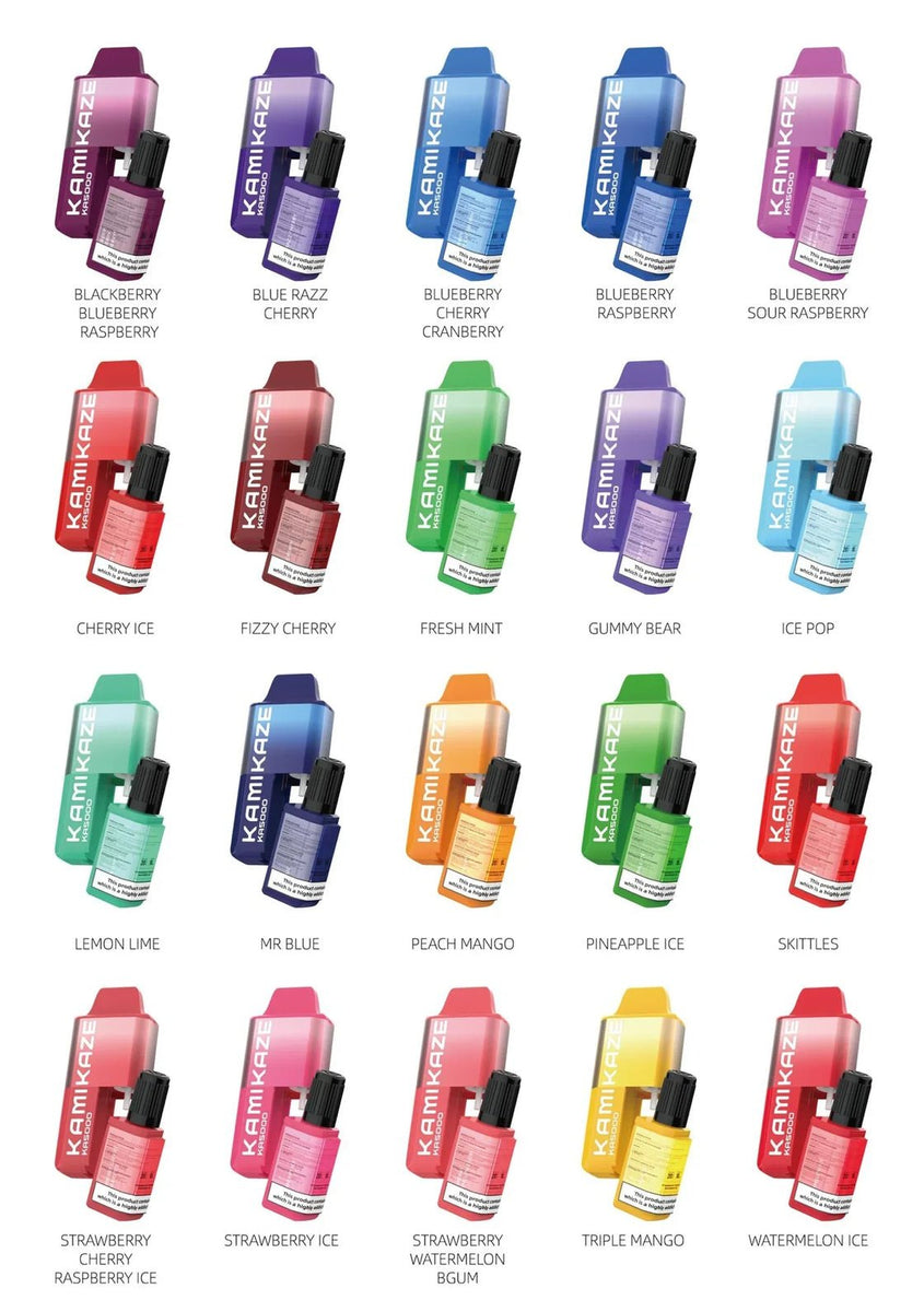 Kamikaze 5000 Puffs Disposable Vape - Box of 5 Kamikaze 5000 Puffs Disposable Vape - Box of 5