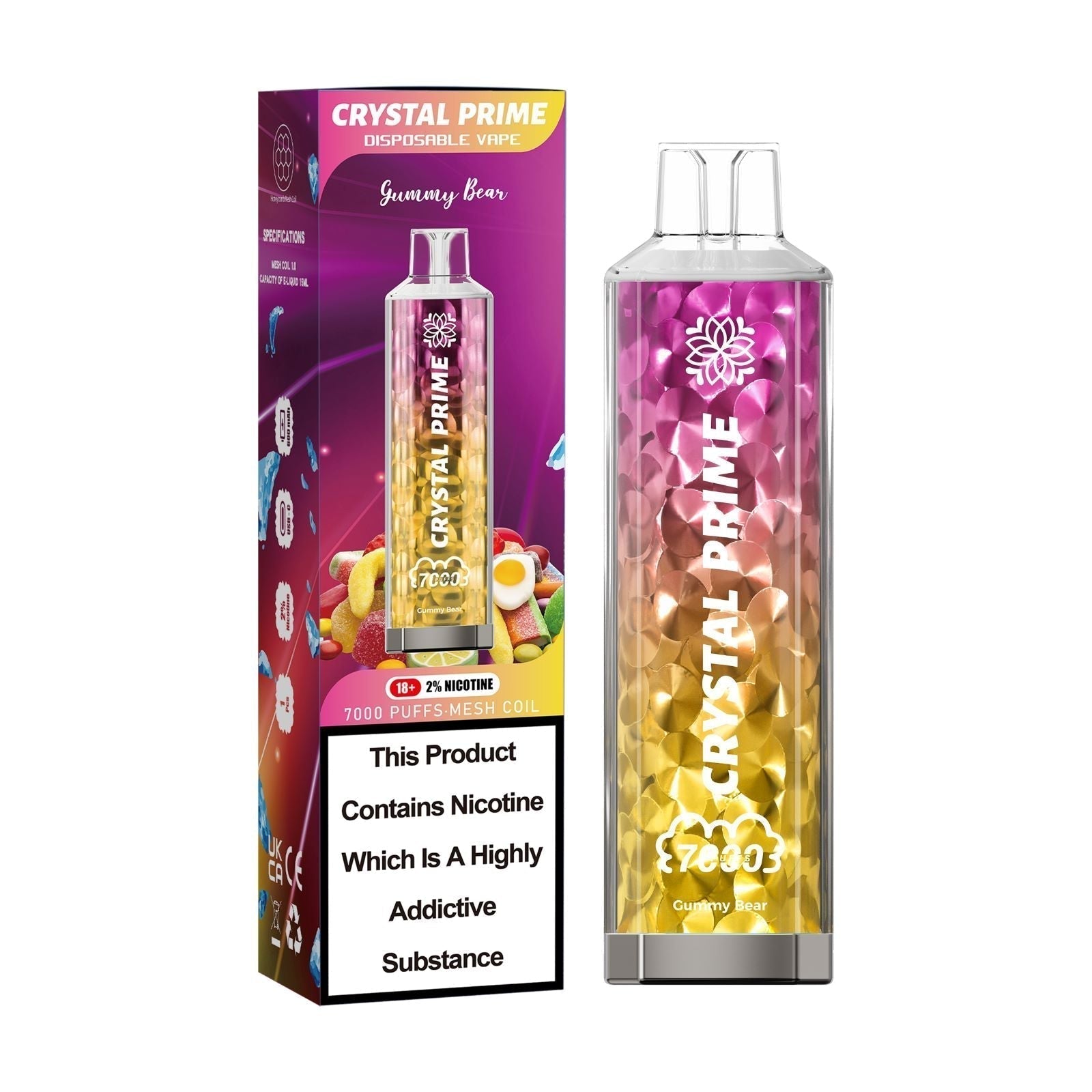 Crystal Prime 7000 Puffs Disposable Vape | Box of 10 Crystal Prime 7000 Puffs Disposable Vape | Box of 10