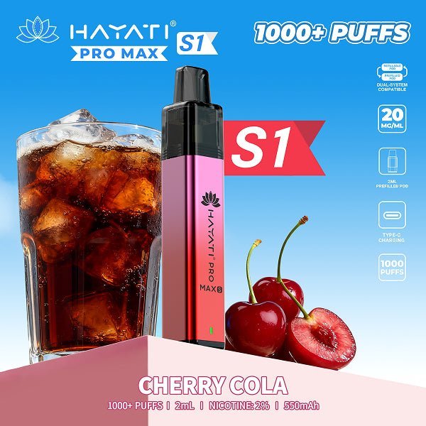 Hayati Pro Max S1 1000 Prefilled Vape Pod Kit