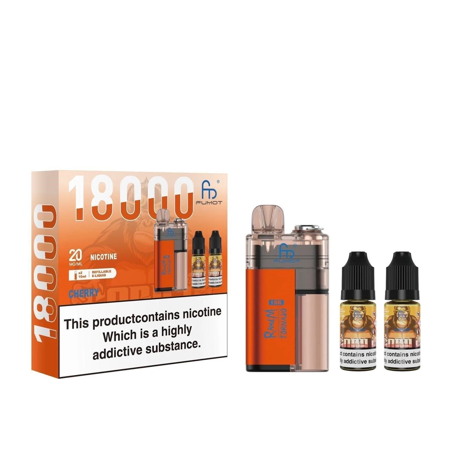 RandM Tornado 18K Puffs Prefilled Pod Kit - Box of 5 RandM Tornado 18K Puffs Prefilled Pod Kit - Box of 5